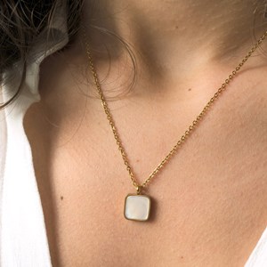 Bougie bijou cadeau collier pierre nacre