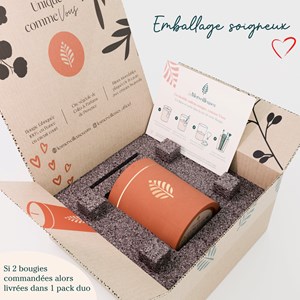 Bougie bijou cadeau collier pierre nacre