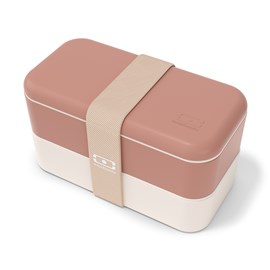 Lunch box rectangle 2x500ml rose moka