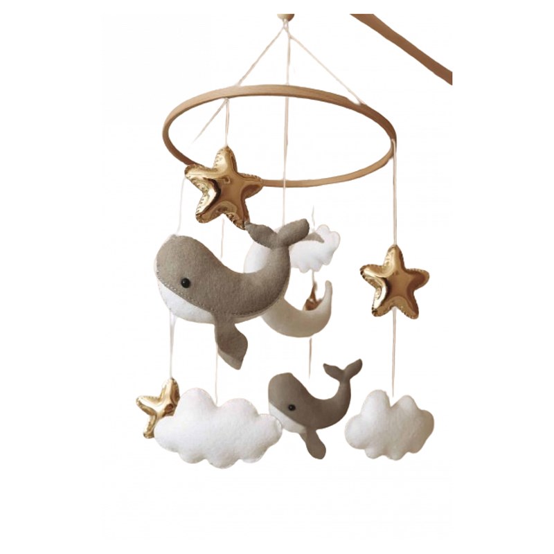 Little Loua - Mobile petites baleines fait main