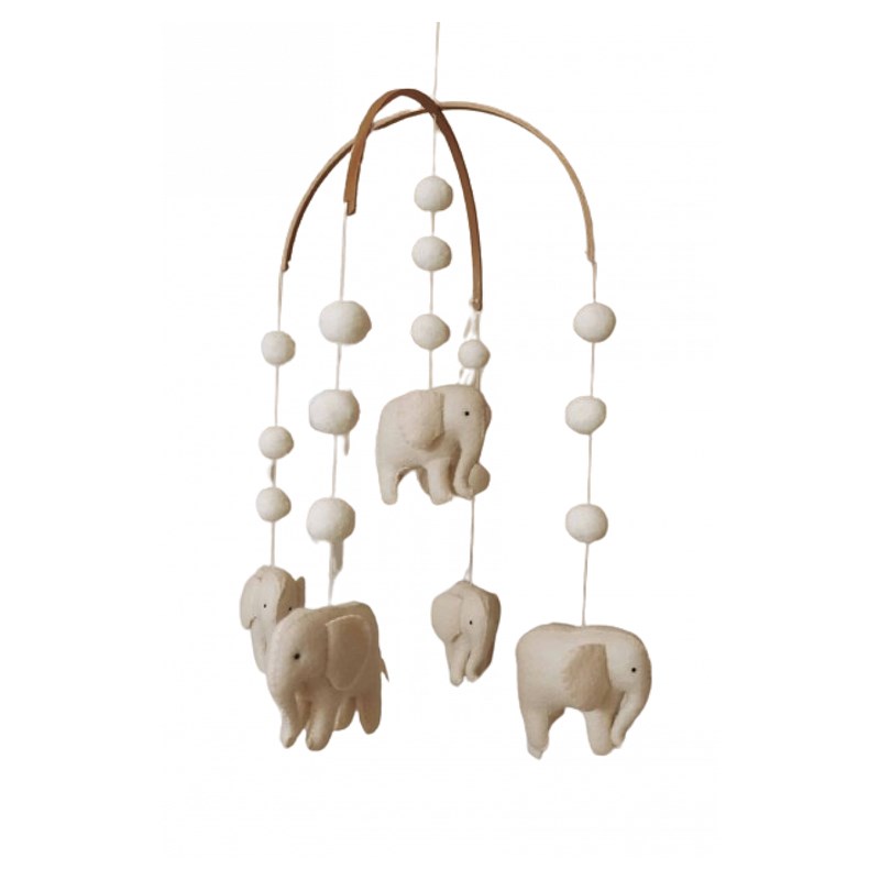 Little Loua - Mobile bébé fait main éléphants