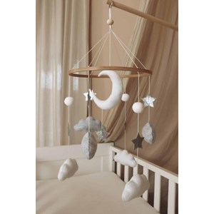 Mobile bébé moon and stars fait main