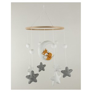 Mobile bébé renard endormi fait main