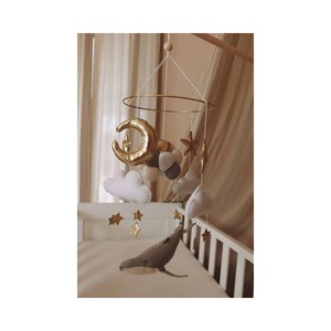 Ballon baleine fait main mobile bébé