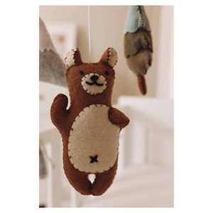 Mobile bébé ours brun fait main