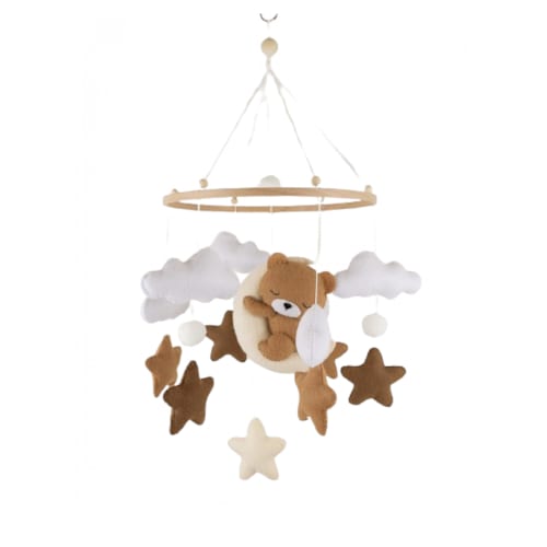 Little Loua - Mobile bébé sleeping teddy fait main