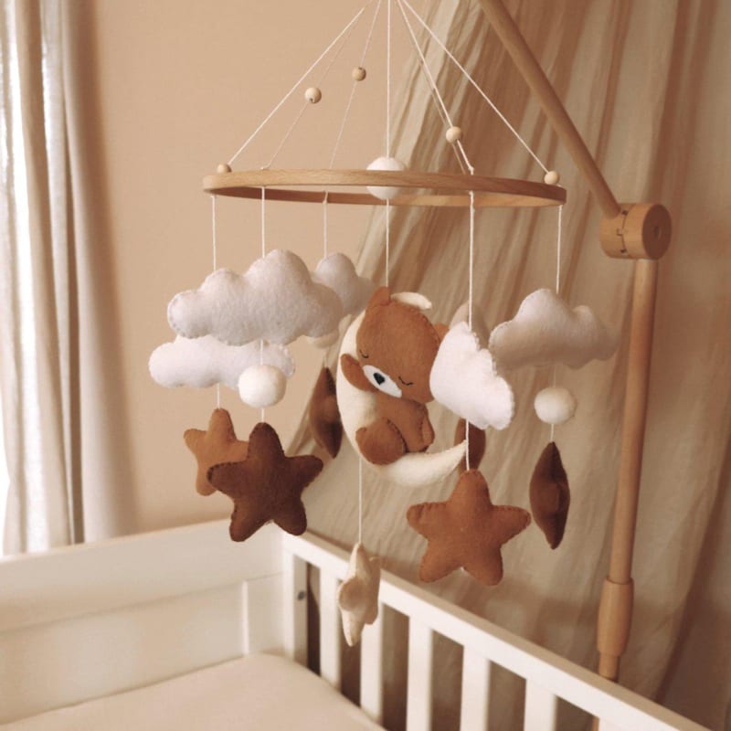 Mobile bébé sleeping teddy fait main (Little Loua) - Image 1