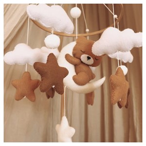 Mobile bébé sleeping teddy fait main