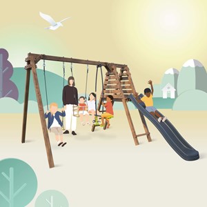 Balançoire objectif nature 3 agrès et to