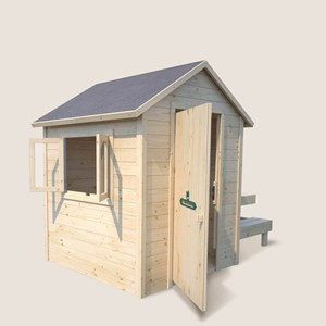 Cabane en bois avec table pique-nique ti