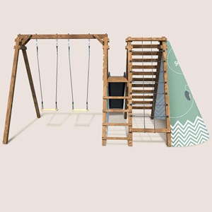 Aire de jeux avec balançoire 2 agrès, ti