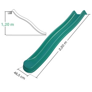 Glissière toboggan double vague pour por