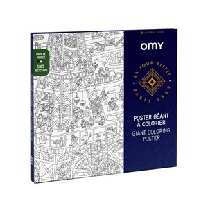 Omy poster à colorier  tour eiffel  - m