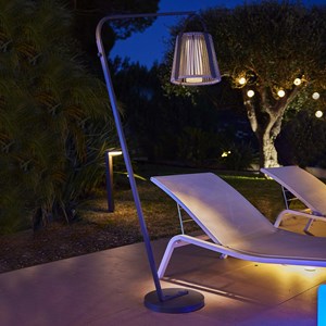 Lampadaire solaire gris rayglow