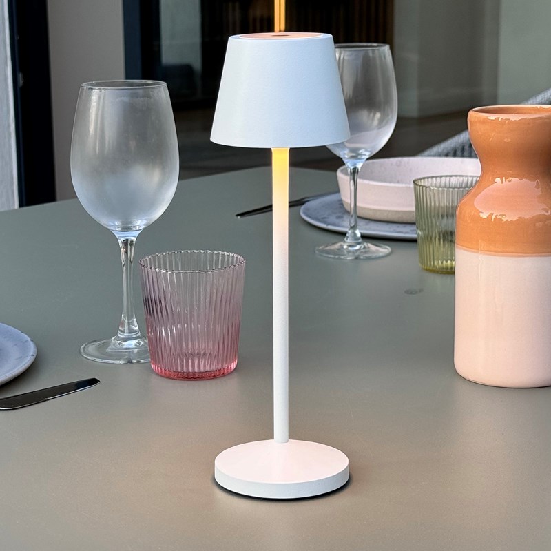 Lampe de table sans fil blanc emily
