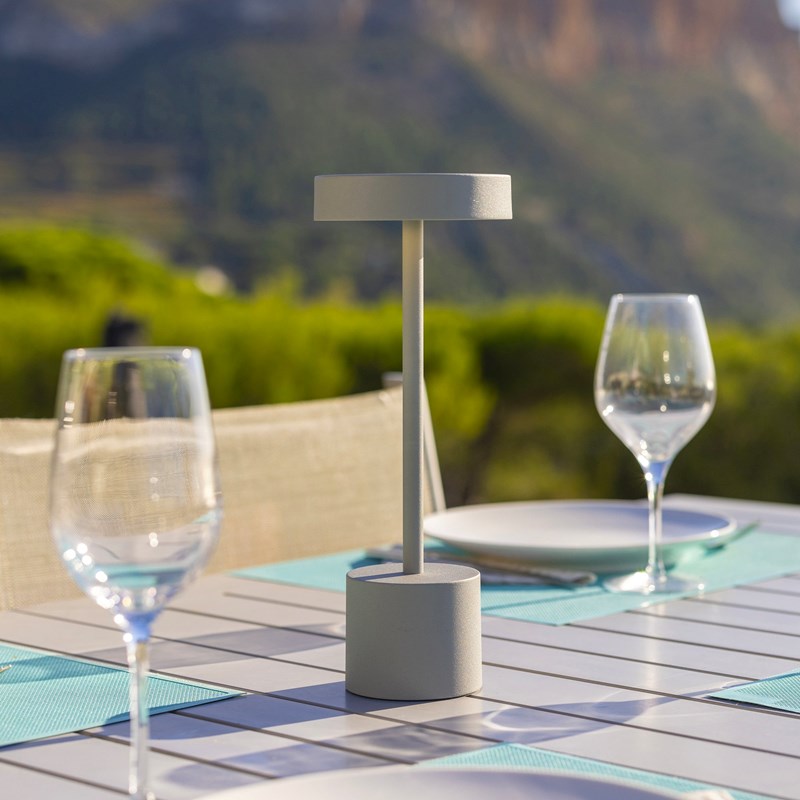 Lampe de table sans fil touch gris roby
