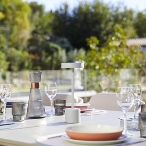 Lampe de table sans fil touch gris roby