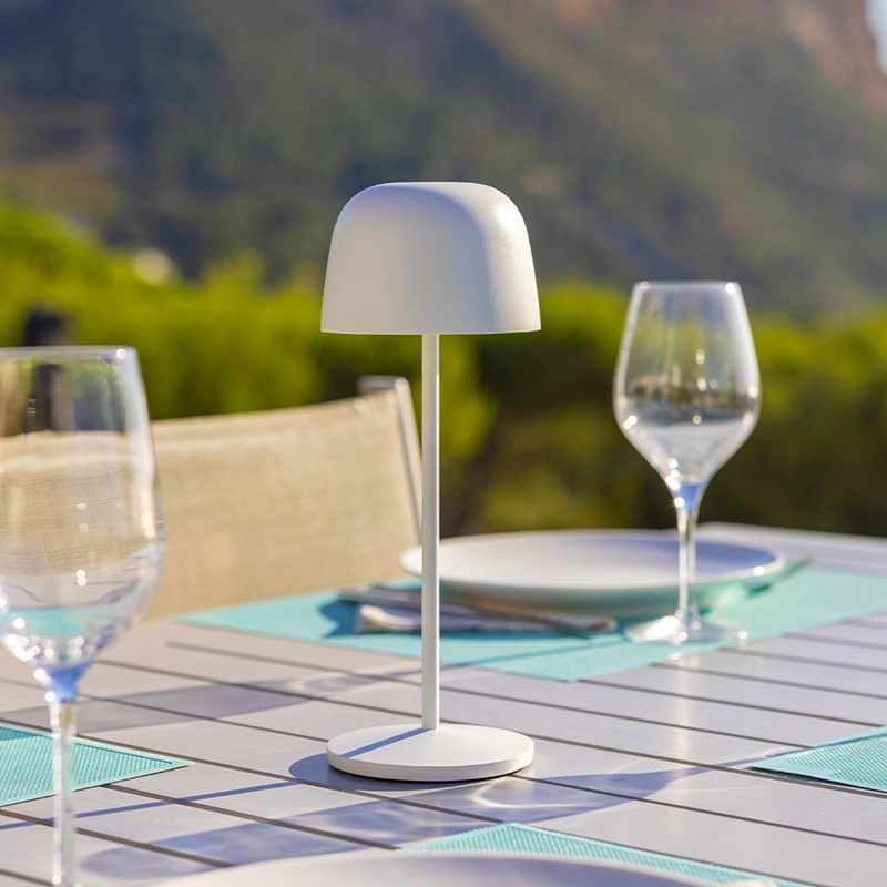 Lampe de table sans fil blanc sophia