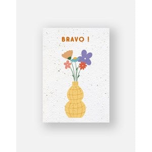 Carte à planter - vase bravo