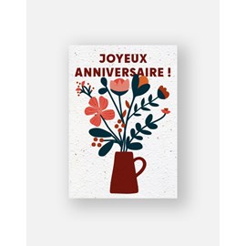 Carte à planter - anniversaire en fleurs