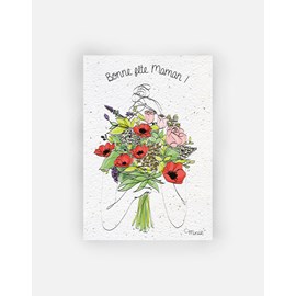 Carte à planter bouquet bonne fête maman