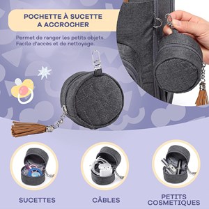 Sac à dos à langer bébé multifonctions