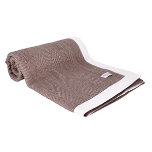 Plaid laine marron glacé