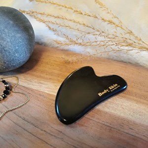 Gua sha en pierre - obsidienne