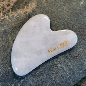 Gua sha en pierre - jade blanche