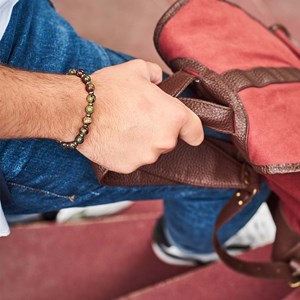 Bracelet homme en jaspe sang de dragon