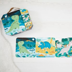 4 puzzles évolutifs Dinosaures