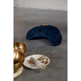 Coussin de méditation demi-lune - bleu