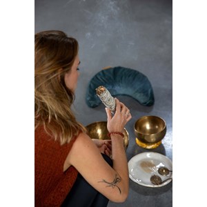 Coussin de méditation demi-lune - vert