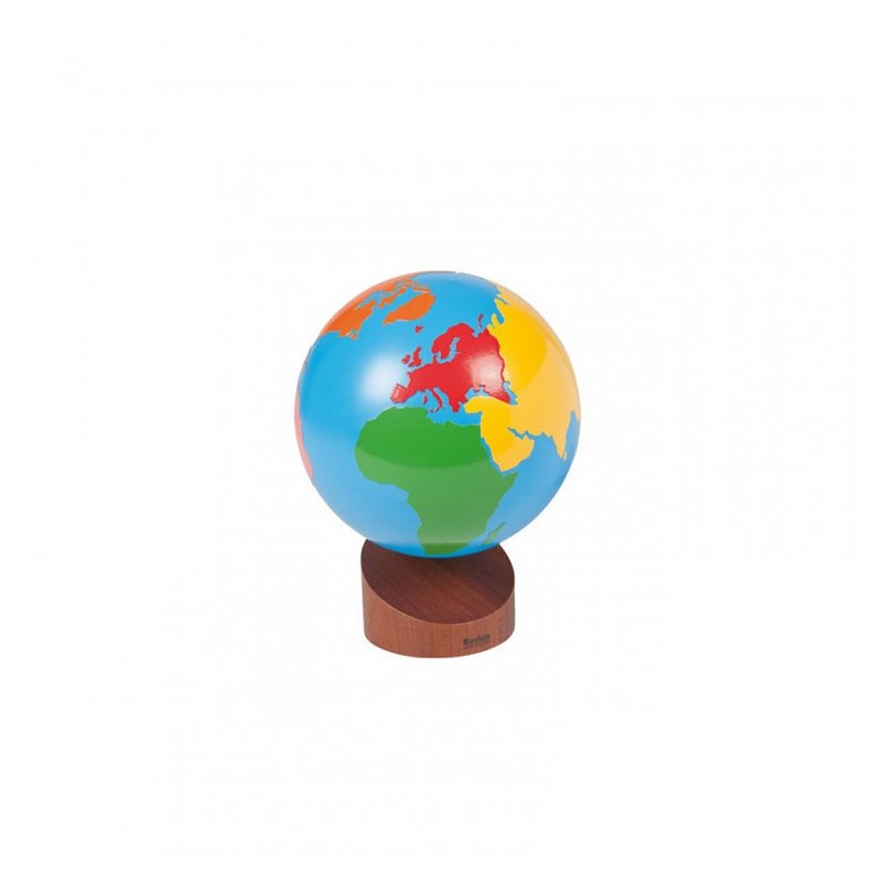 Globe des continents : coloré