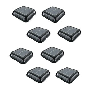 Lot de 8 balise solaires noir quadry