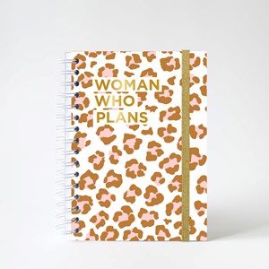 Agenda semainier non daté white leopard