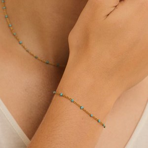 Bougie bijou cadeau bracelet perles