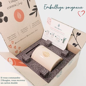 Bougie bijou cadeau collier pierre nacre