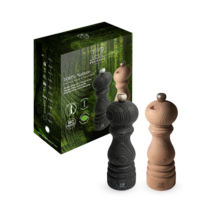 Coffret moulin à poivre et sel en bois