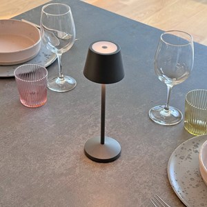 Lampe de table sans fil gris anthracite emily