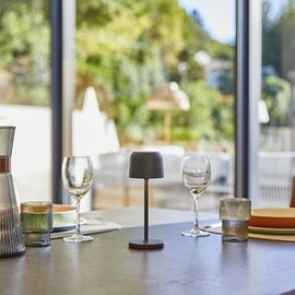 Lampe de table sans fil gris anthracite sophia