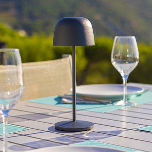 Lampe de table sans fil gris anthracite sophia