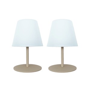Set de 2 lampes de table crème twins