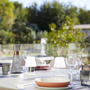 Set de 2 lampes de table crème twins