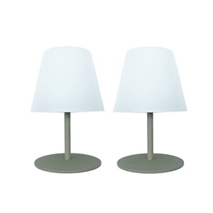 Set de 2 lampes de table vert olive twins