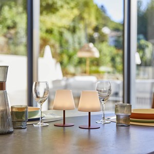 Set de 2 lampes de table terracotta twins