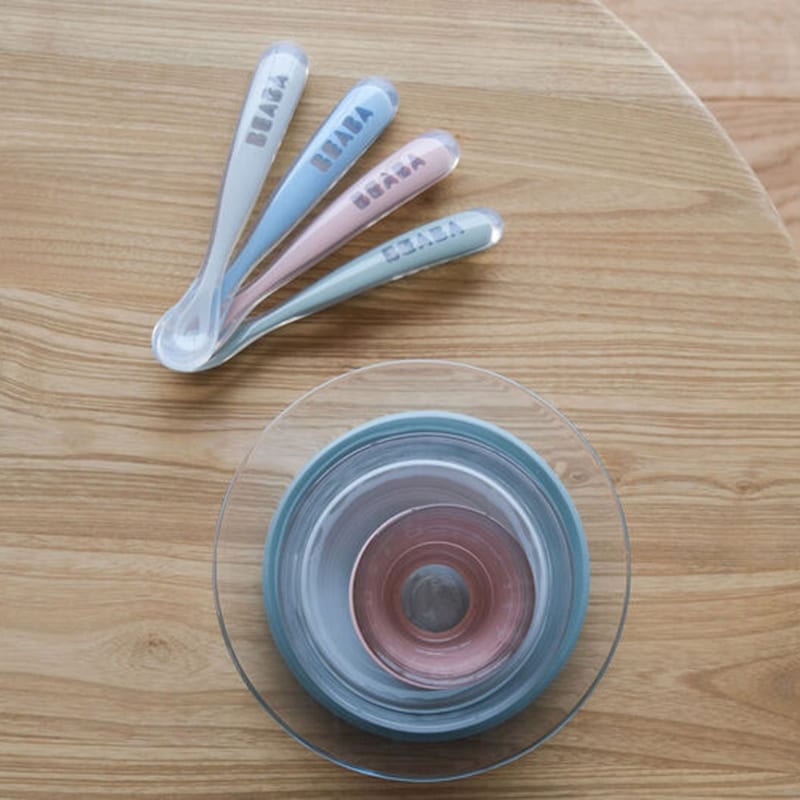 Lot de 4 cuillères 1er age silicone (Béaba) - Image 1