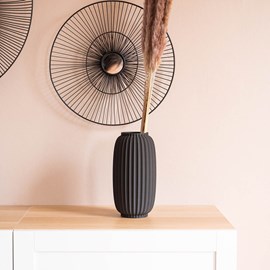 Vase vallon - 20cm - noir