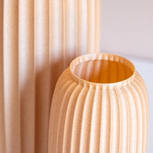 Vase vallon - 25cm - bois clair