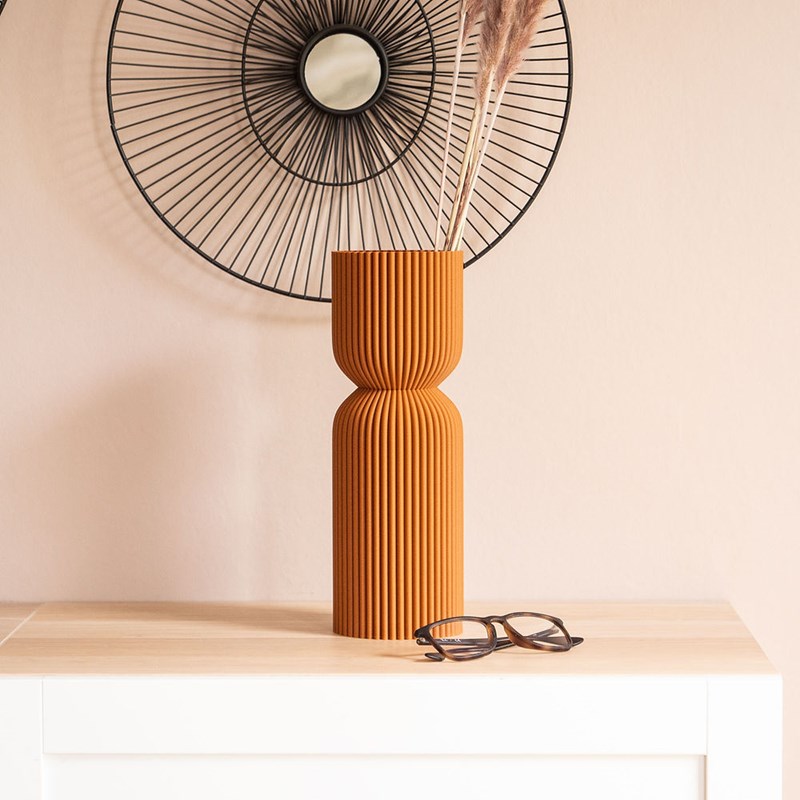 Vase diabolo - 20cm - orange